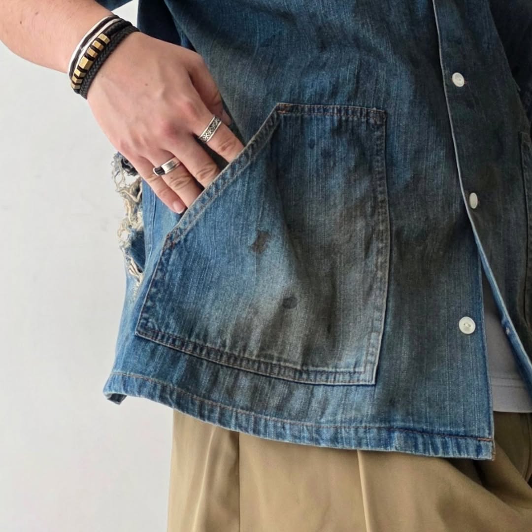 DISCOVERED / Short Sleeve Denim Shirts (Indigo)