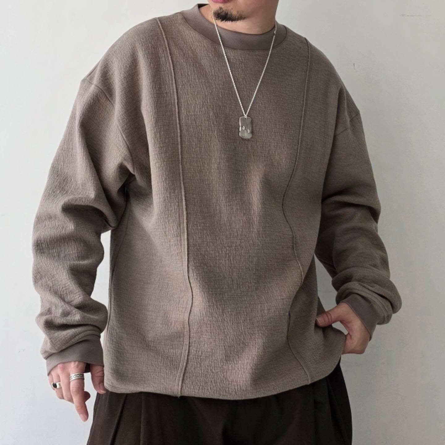 GANDER / Raw Edge Crewneck (Beige)