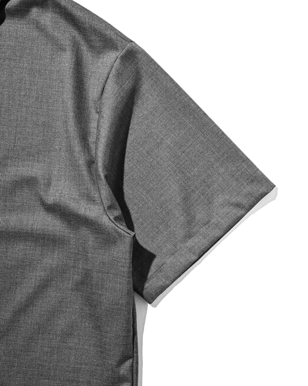 CLESSTE / Tropical Wool City S/S Half Zip Shirt (Gray)