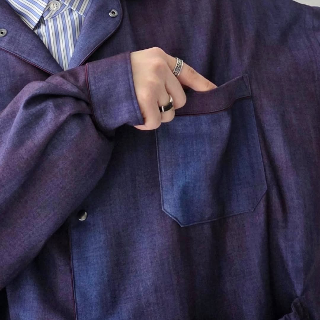 THE JEAN PIERRE / Urban Wool Tech Pyjama Shirt (Bordeaux)