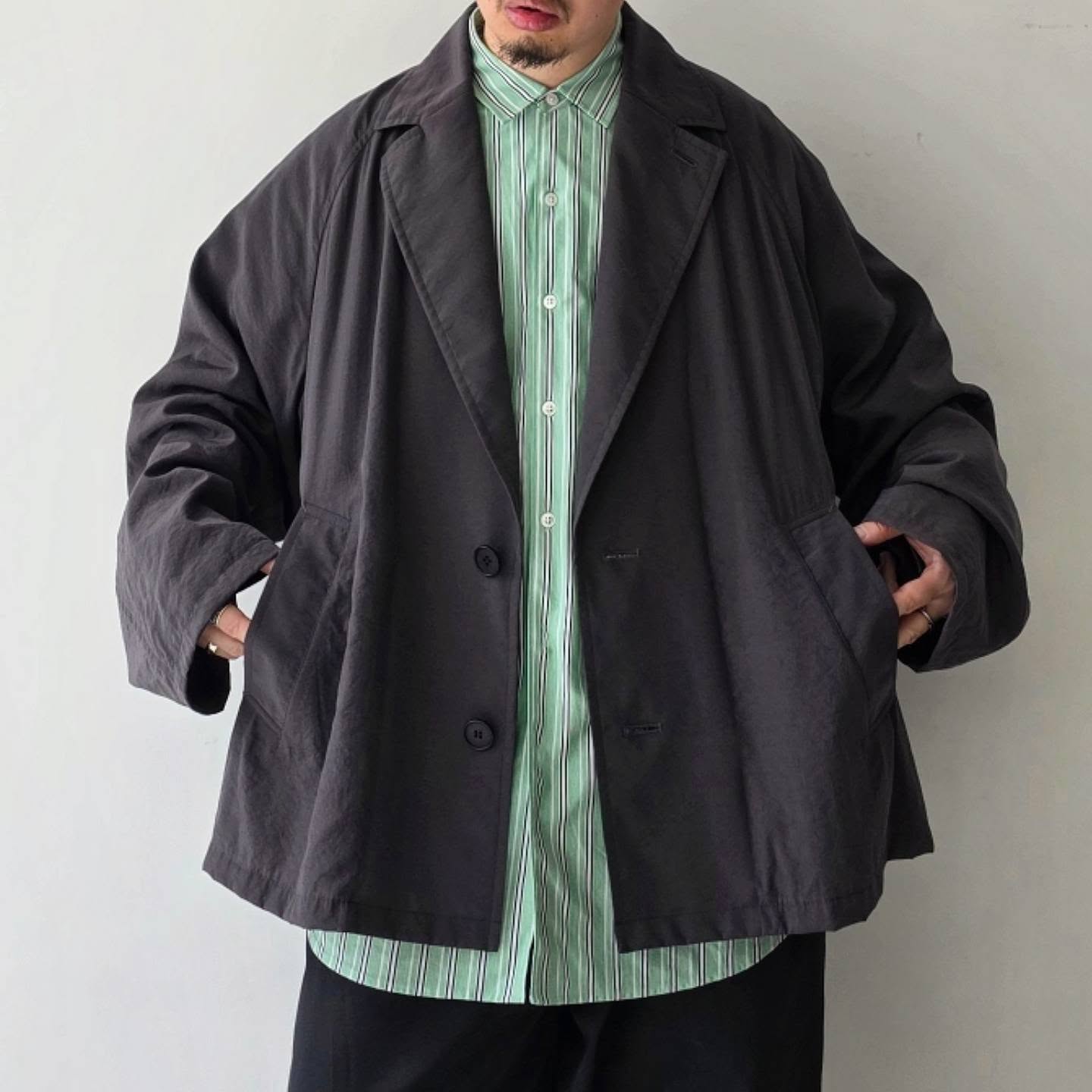 BLANC YM / Salt Shrink Cupro Jkt (Brown)