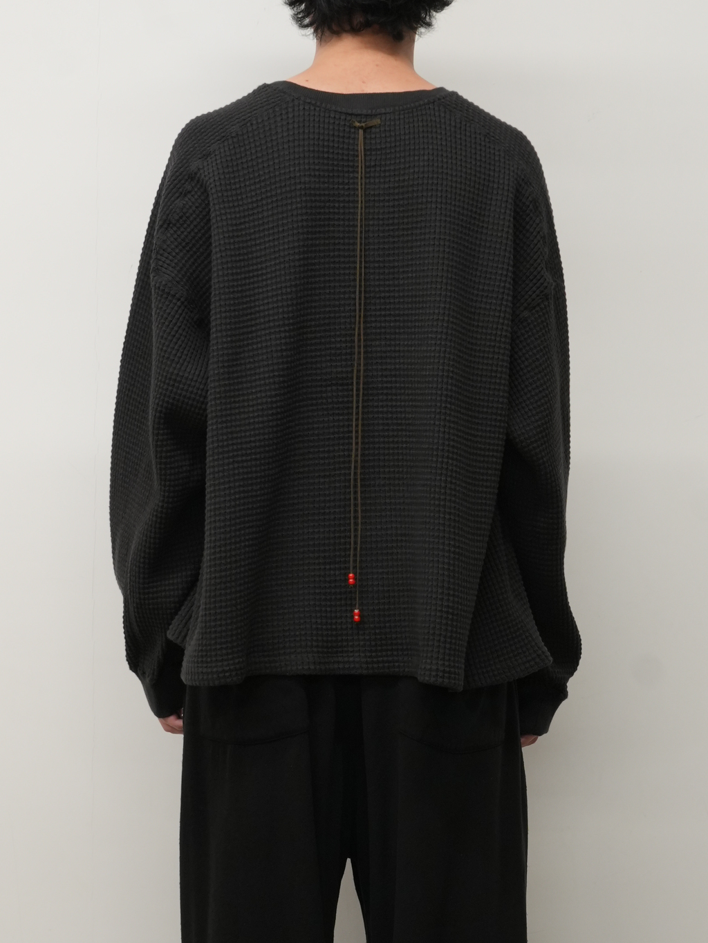 ANCELLM / Heavy Waffle Over LS (Black)