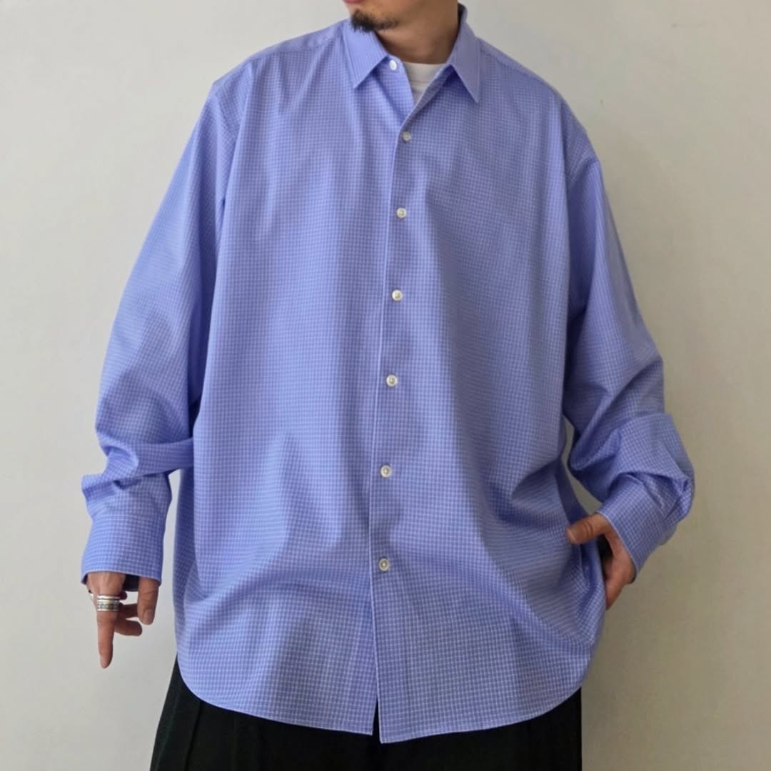 KANEMASA PHIL / 36g Atmosphere Check Shirt (Zenith Purple)