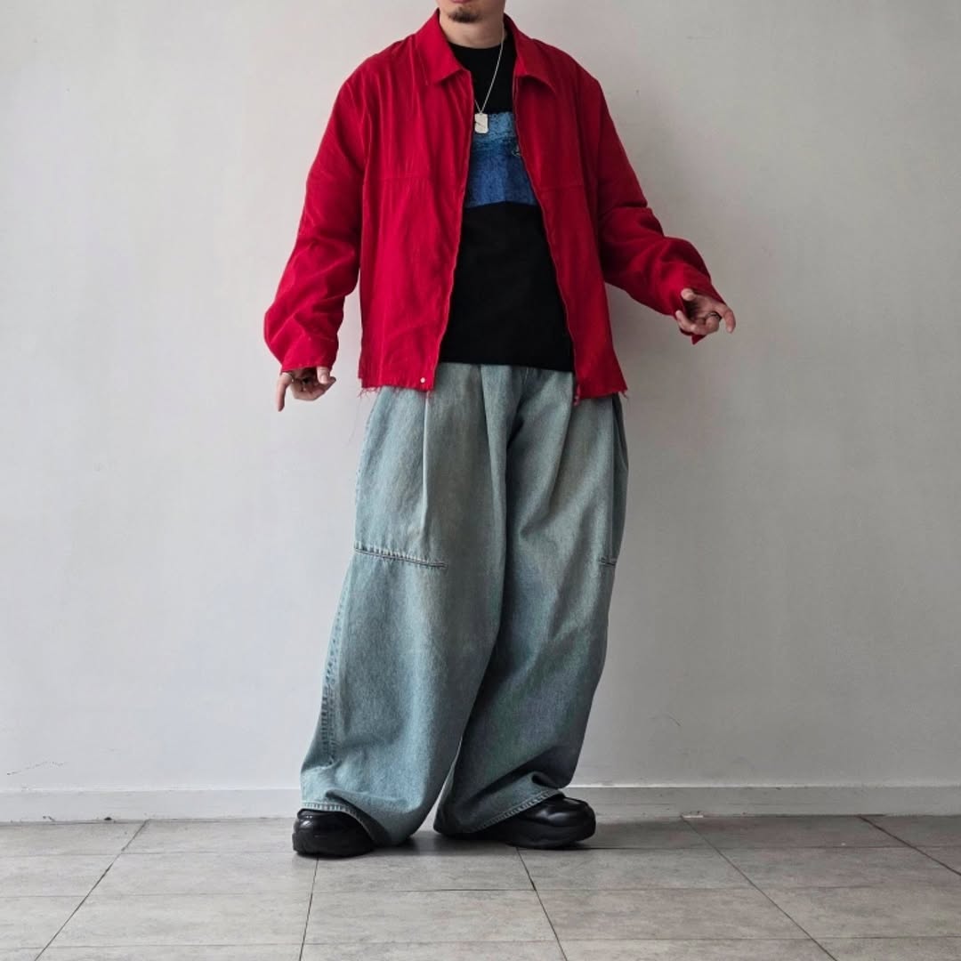 ANCELLM / L/N Zipup Shirt Jacket (Red)