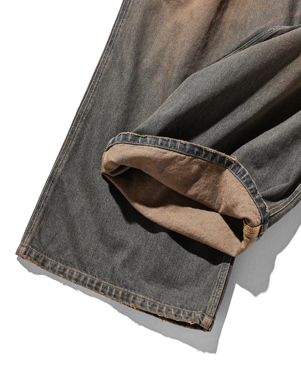 CLESSTE / Vintage Dyed Selvedge Denim Worker Pants (Vintage Brown