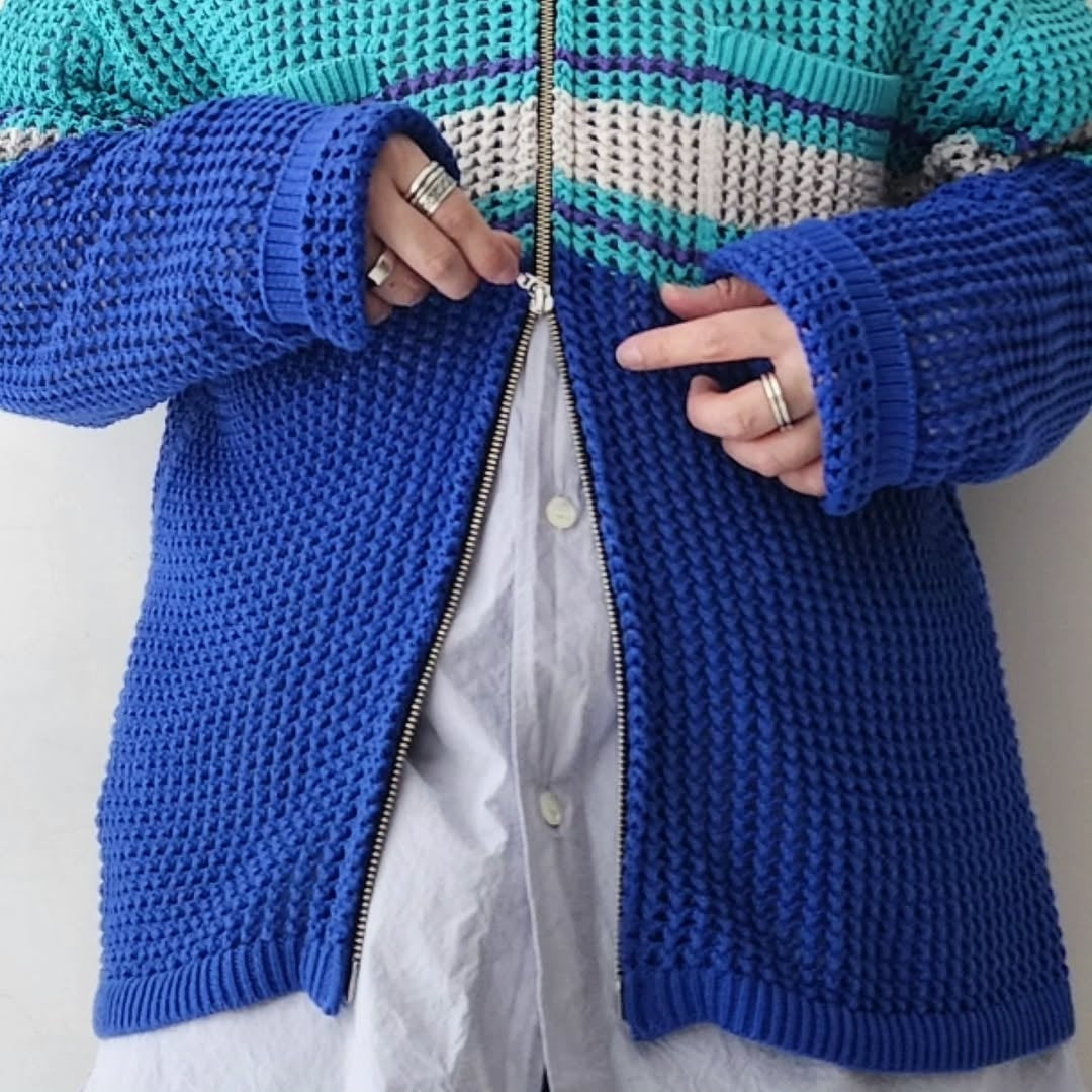 THE JEAN PIERRE / Zip Mesh Knit Shirt