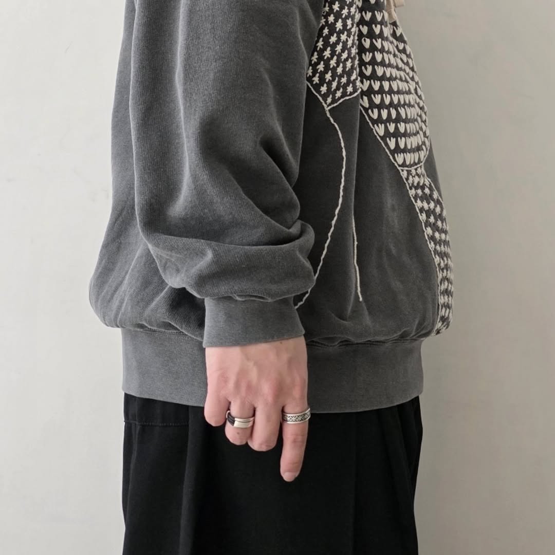 DISCOVERED / Sashiko Damage Pullover Hoodie