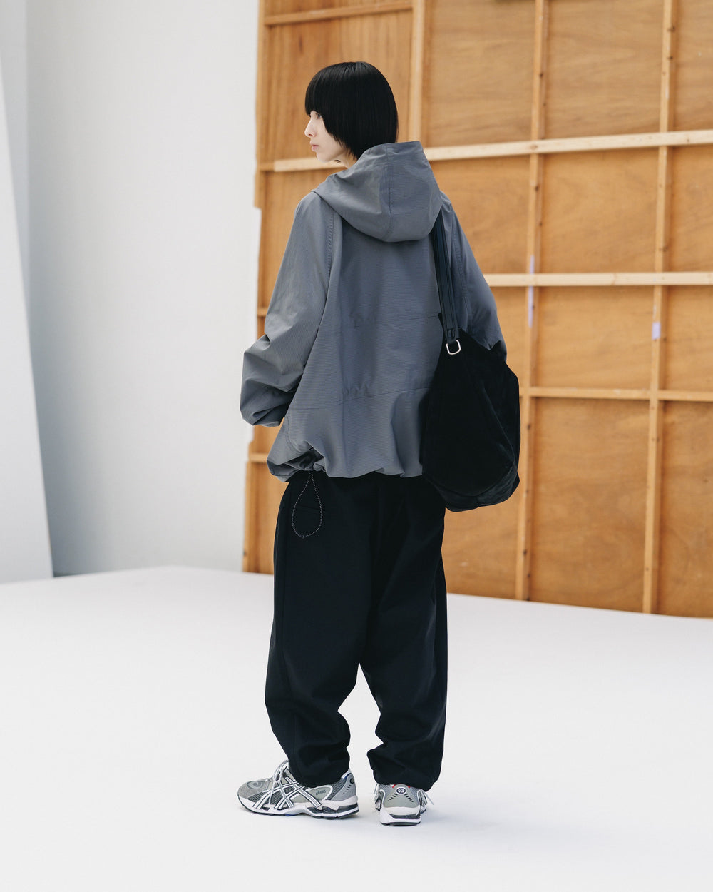 CLESSTE / Packable City Anorak Parka (Gray Mini Graph Check)