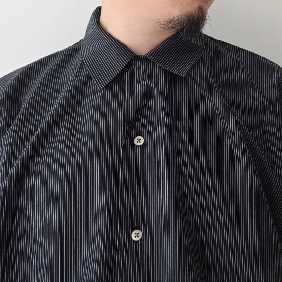KANEMASA PHIL / 46G Stripe Ether Shirt (Black)