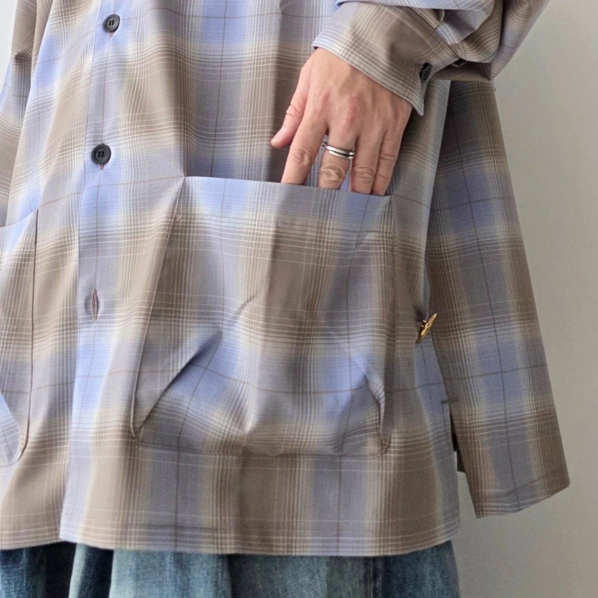 SHINYAKOZUKA / Roomy Shirt (Issue#9)(Blue And Brown Palette)