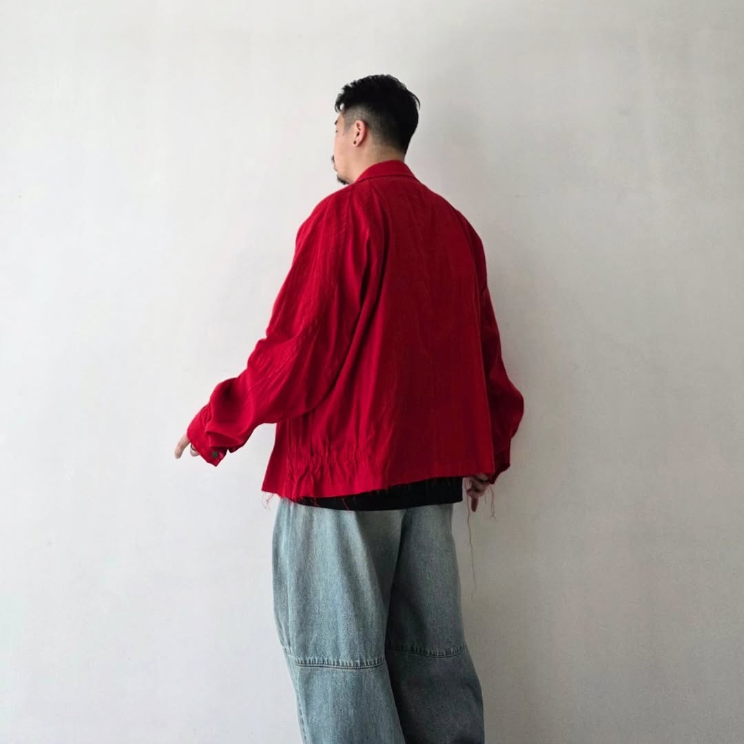 ANCELLM / L/N Zipup Shirt Jacket (Red)
