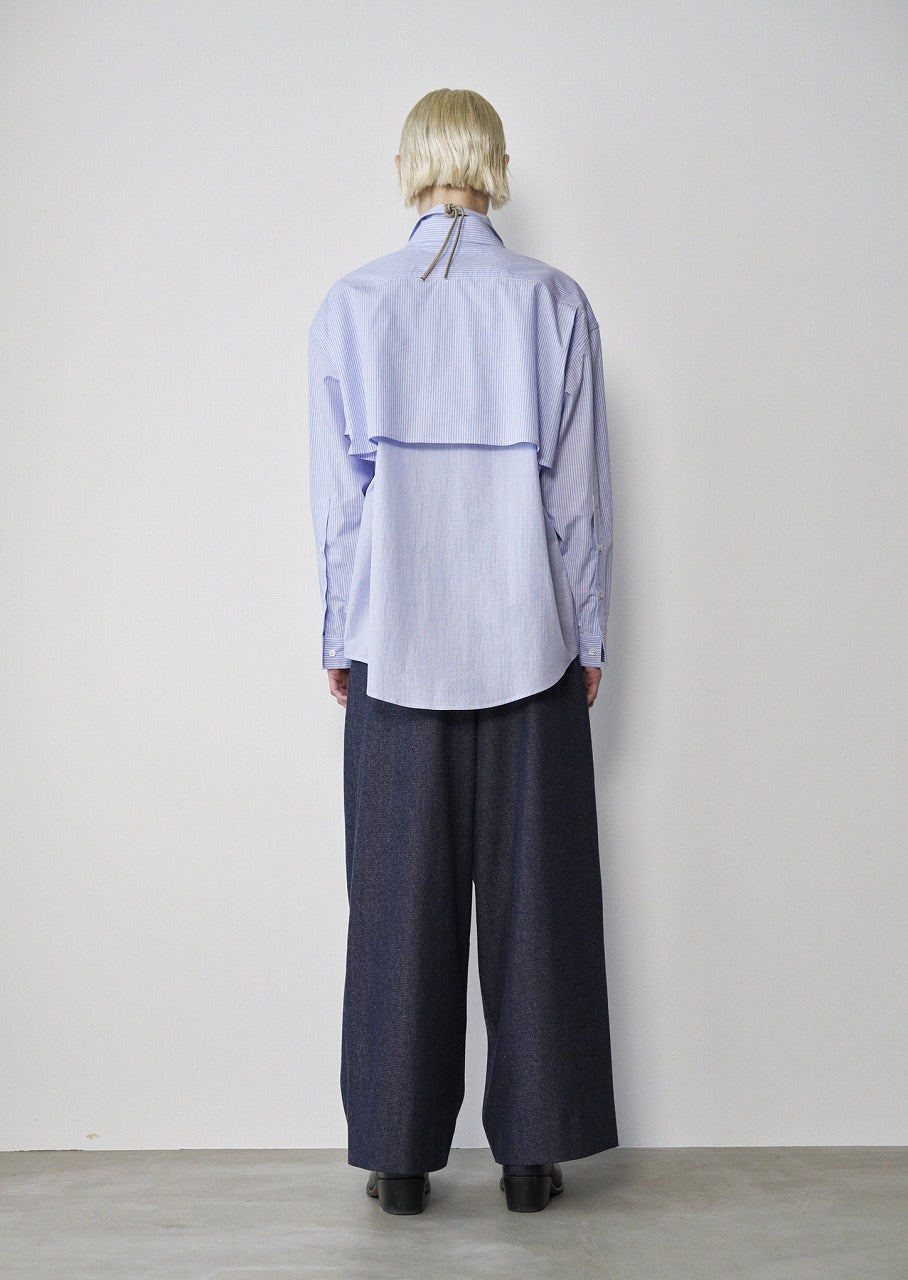 RICH I / Layered Shirt (Sax Stripe)