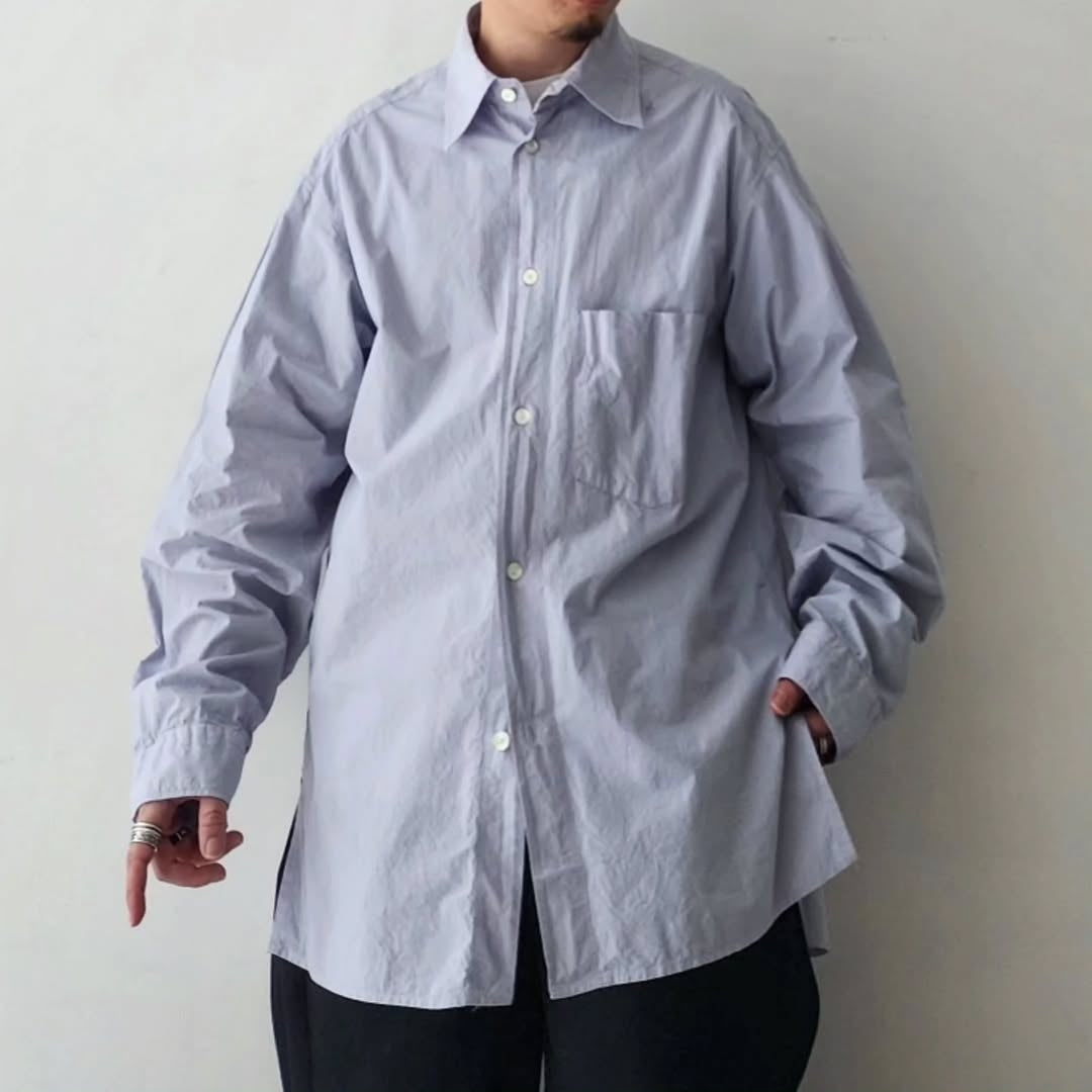 ANCELLM / Dyed Shrink Over Shirt