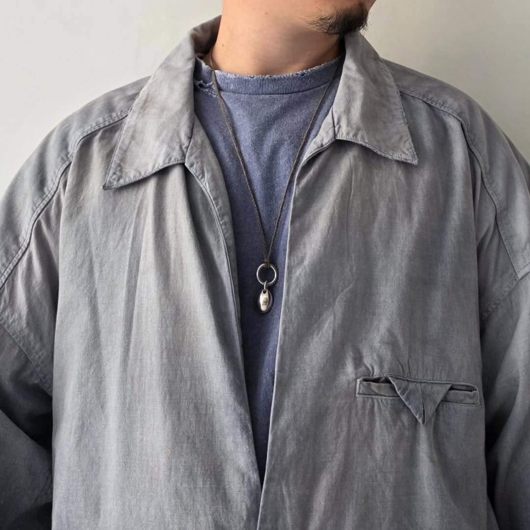 ANCELLM / Aging Chambray Long Shirt