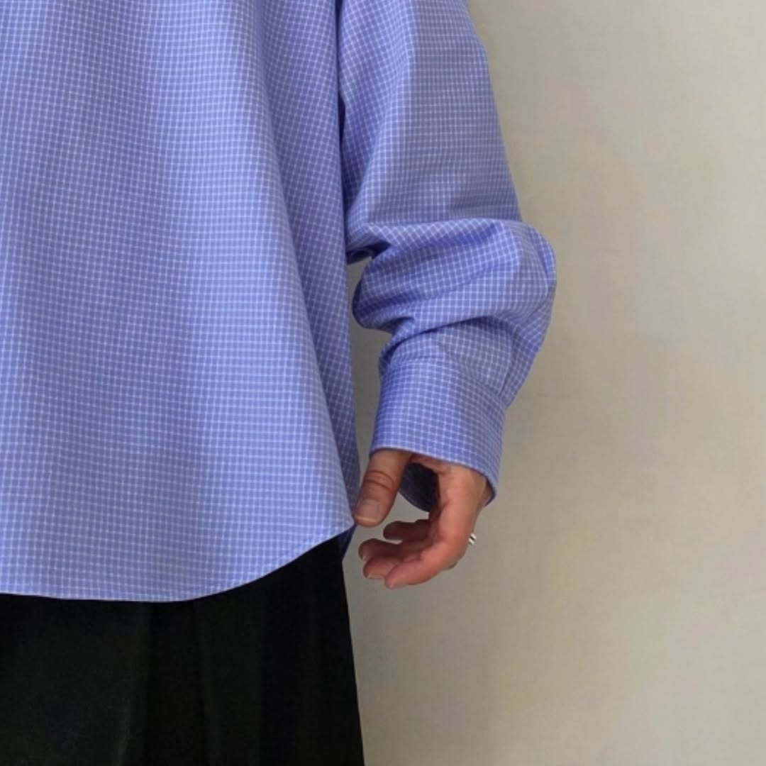 KANEMASA PHIL / 36g Atmosphere Check Shirt (Zenith Purple)