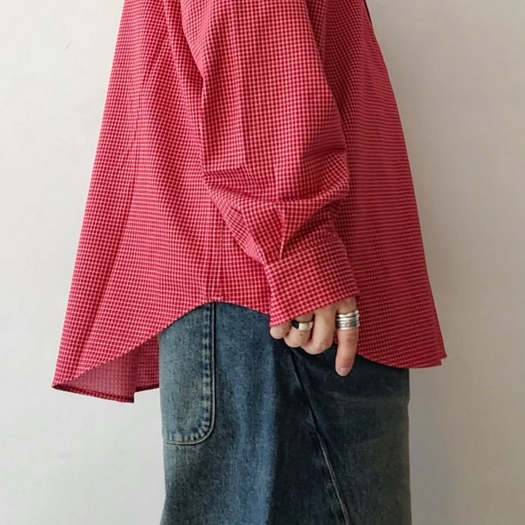 KANEMASA PHIL / 36g Atmosphere Check Shirt (Red)