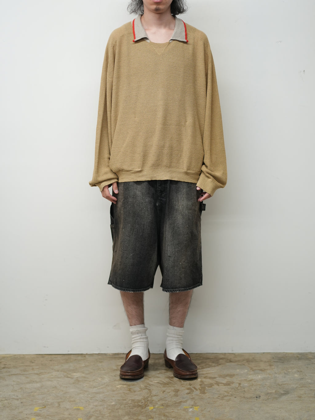 ANCELLM / Denim Painter Shorts (Black)