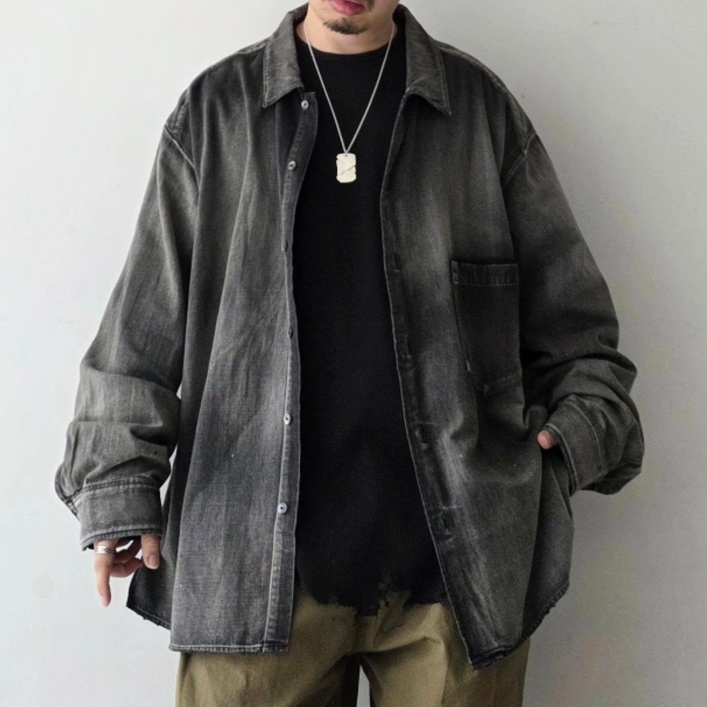 ANCELLM / L.T Oz Denim Shirt (Black)