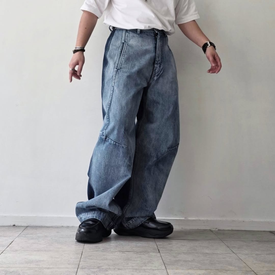 NOMAT / 2 Tone Denim Curved Pt