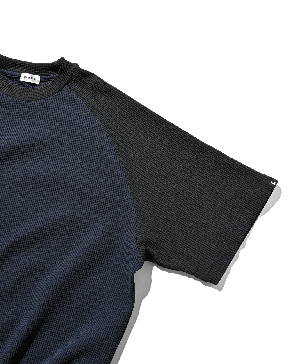 CLESSTE / City Light Thermal Raglan S/S T-Shirt With Drawstrings (Navy x Black)