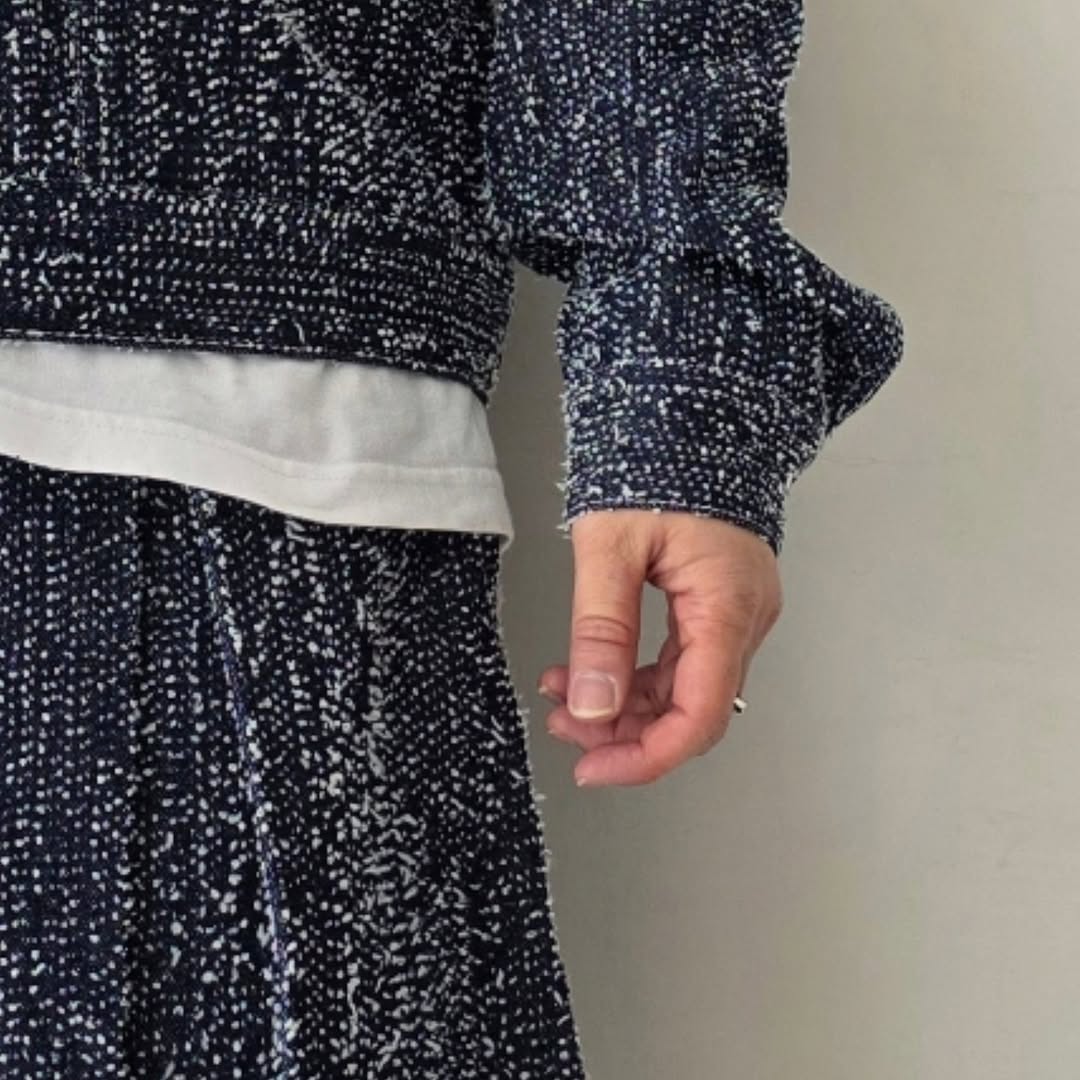 SAGE NATION / Denim Jiji Jacket - Indigo Snow Nep