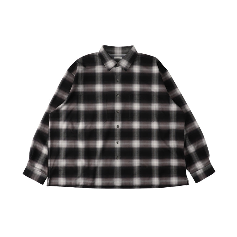 KANEMASA PHIL / 28G Ombre Check Balise Shirt (Black White)