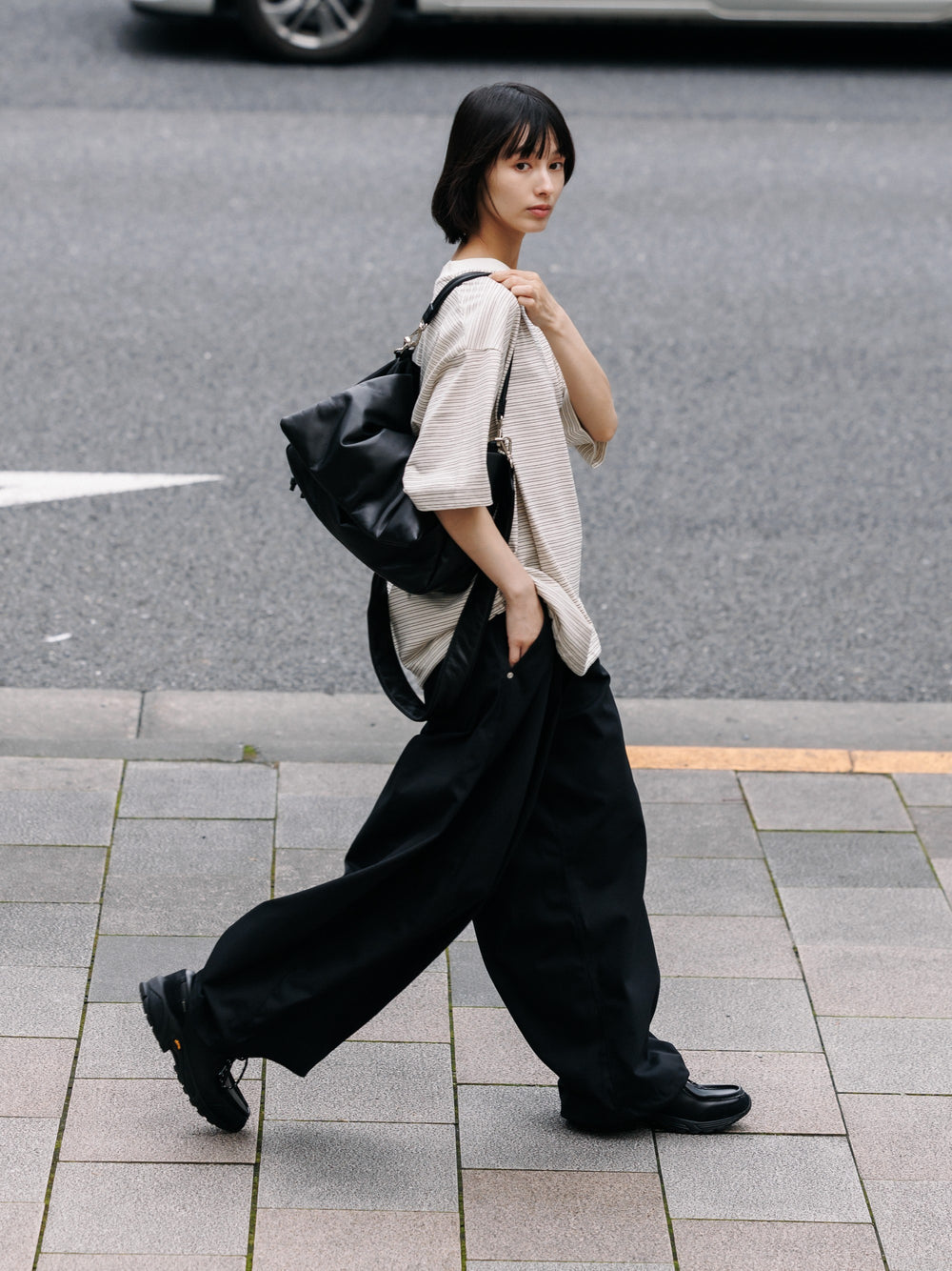 CLESSTE / Leather Padded Flap Holiday Bag