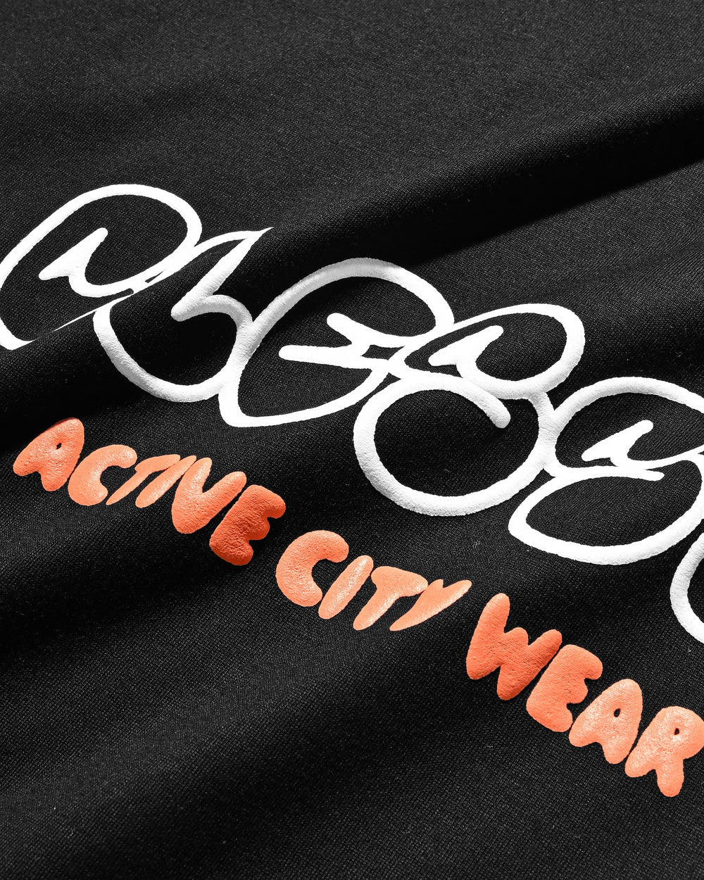 CLESSTE / Bubble Logo Print Massive T-Shirt With Drawstrings (Black)