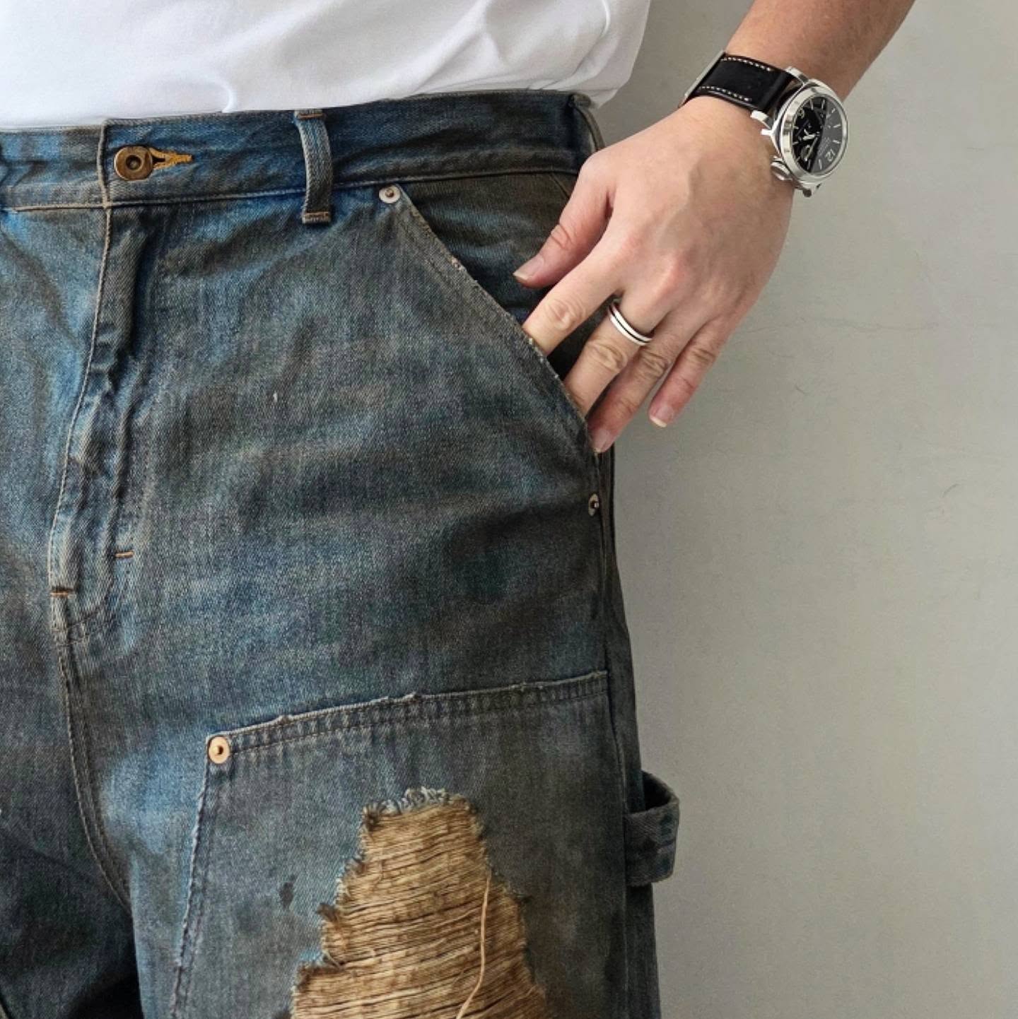 DISCOVERED / Double Knee Denim Shorts (Indigo)