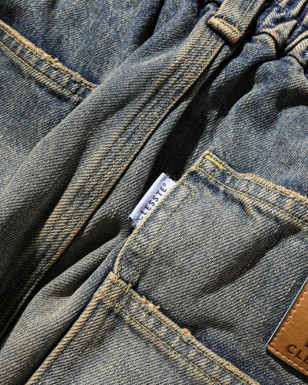 CLESSTE / Vintage Dyed Selvedge Denim Worker Pants (Vintage Indigo)