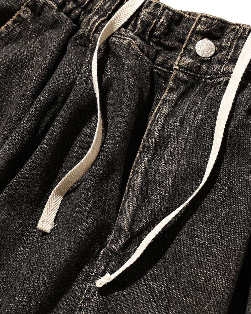 CLESSTE / Vintage Dyed Selvedge Denim City Military Half Pants (Vintage Black)