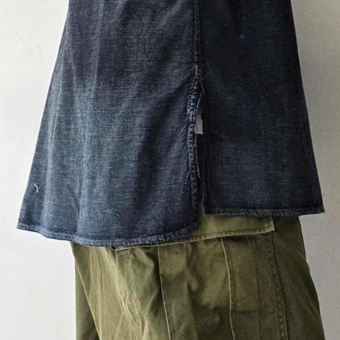 ANCELLM / Brushstroke Aging Shirt (Black)