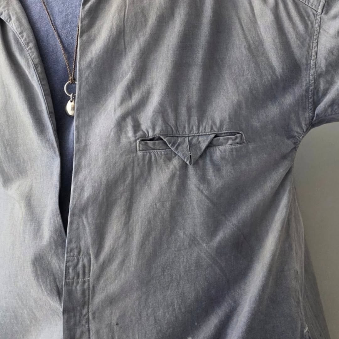 ANCELLM / Aging Chambray Long Shirt