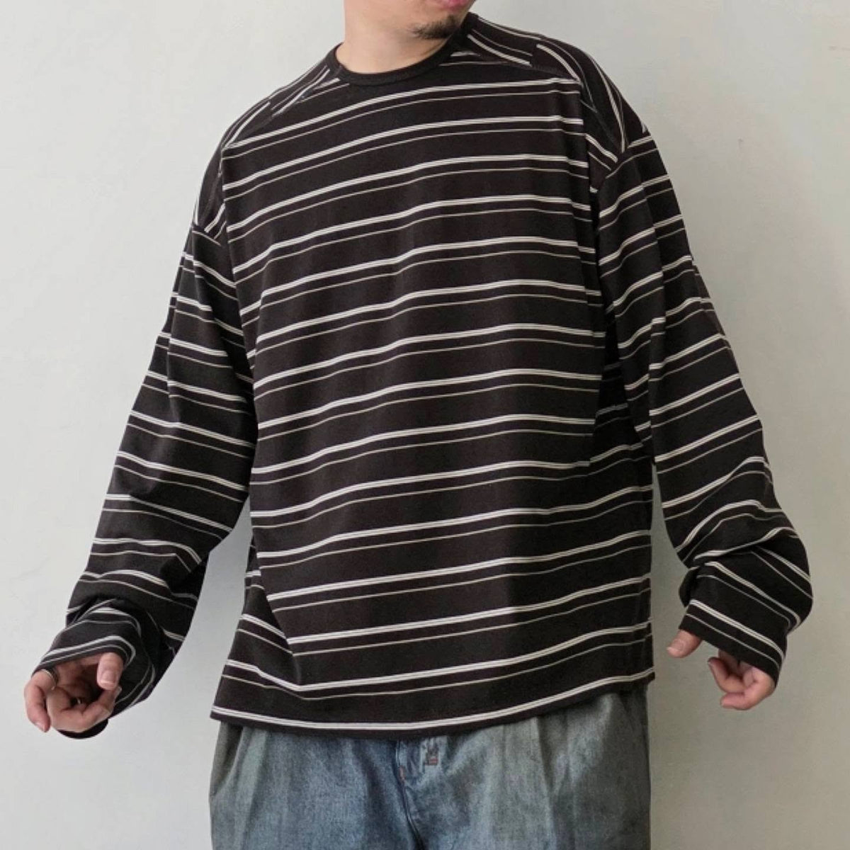 ANCELLM / Border LS T-Shirt (Black)