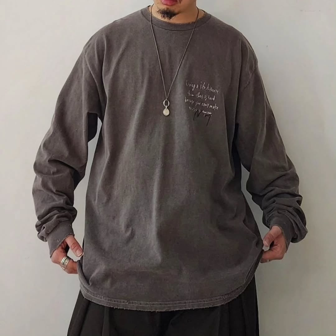 ANCELLM / Message L/S T-Shirt
