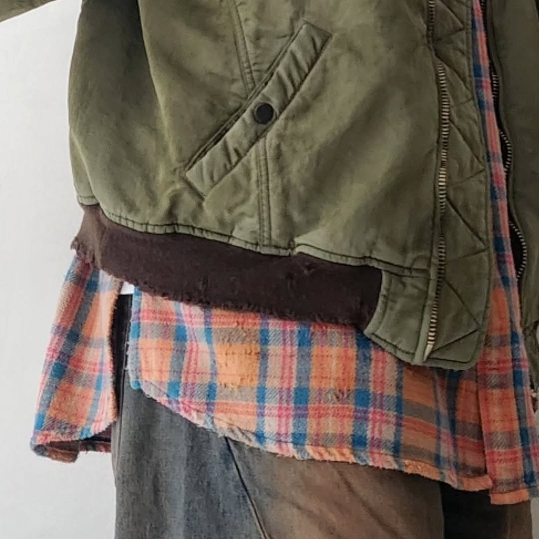 ANCELLM / Faded Bomber Jacket (Khaki)