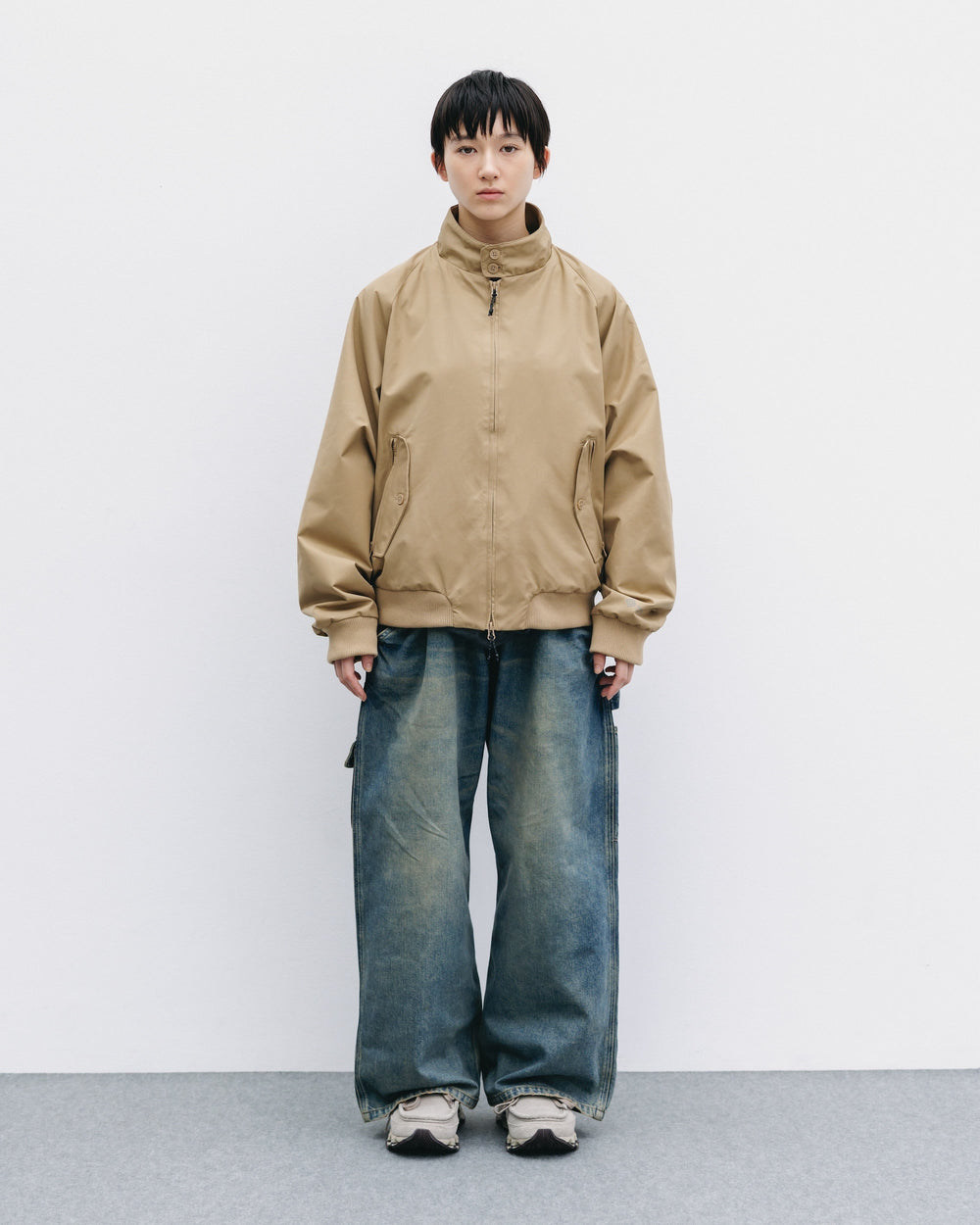 CLESSTE / +Phenix Windstopper® By Gore-Tex Labs Twill City Harrington Jacket (Carmel Beige)