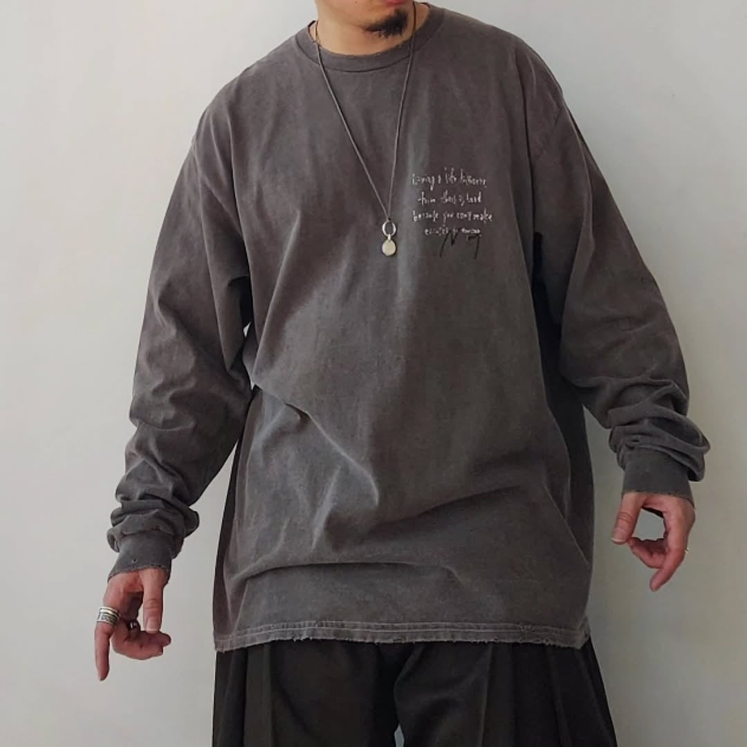 ANCELLM / Message L/S T-Shirt