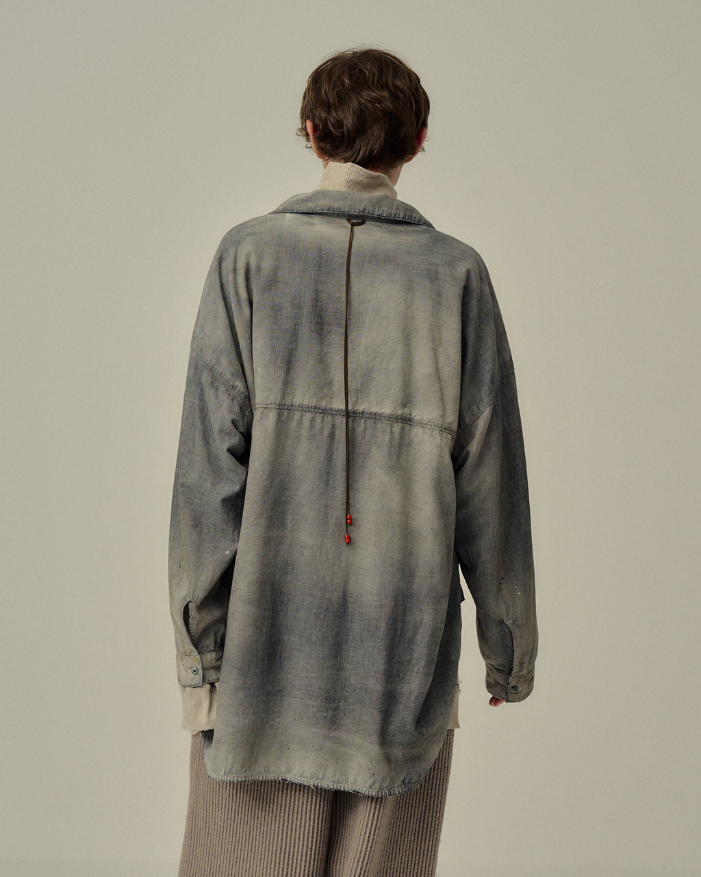 ANCELLM / Aging Chambray Long Shirt
