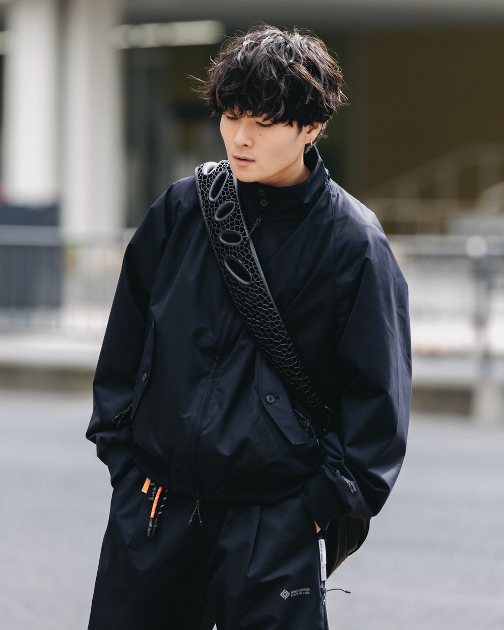 CLESSTE / +Phenix Windstopper® By Gore-Tex Labs Twill City Harrington Jacket (Black)