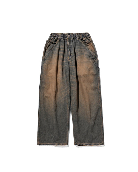 CLESSTE / Vintage Dyed Selvedge Denim Worker Pants (Vintage Brown)