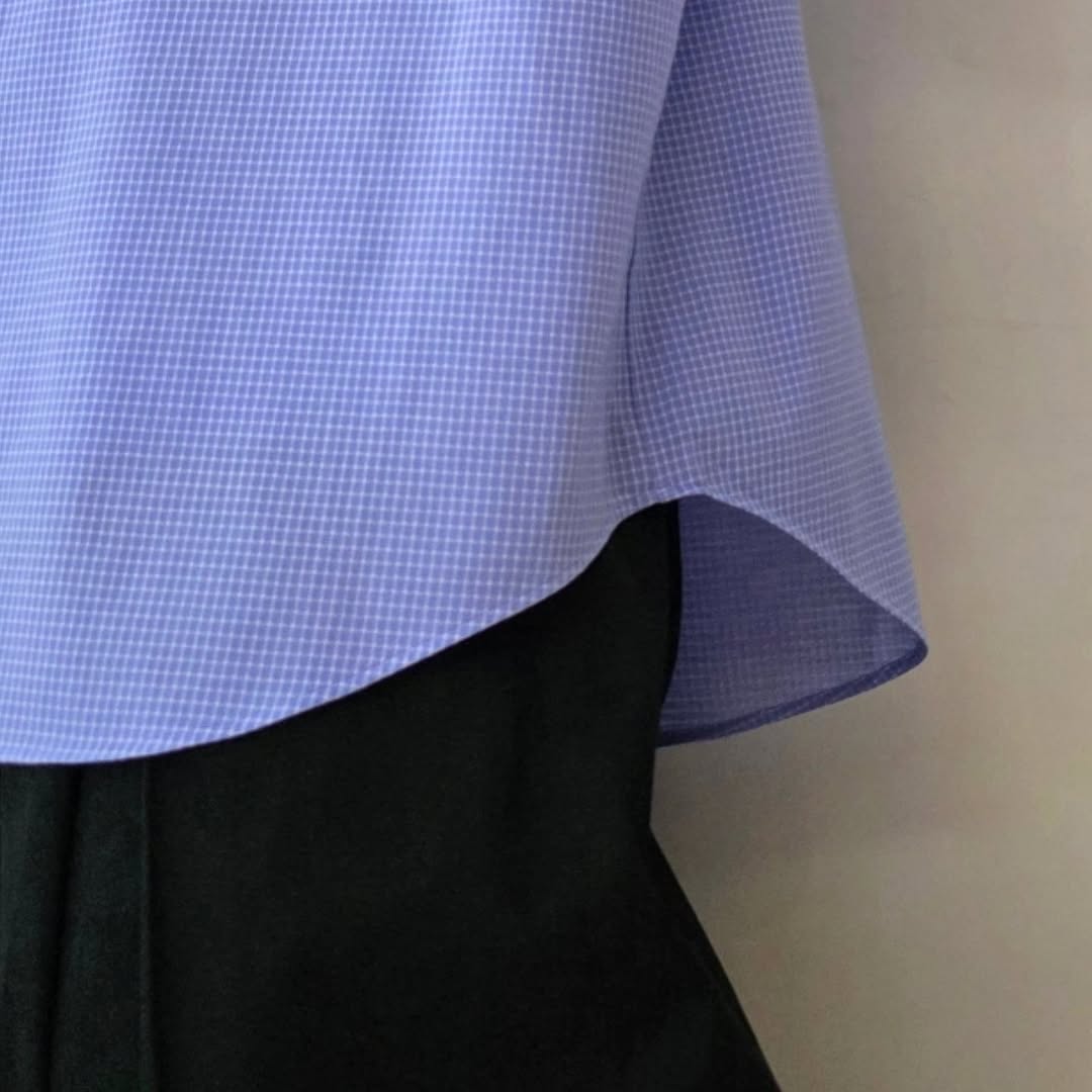 KANEMASA PHIL / 36g Atmosphere Check Shirt (Zenith Purple)