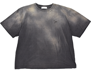 THE JEAN PIERRE / Signature Pigmentdye Grunge Destroy SS Tee (Fade Black)