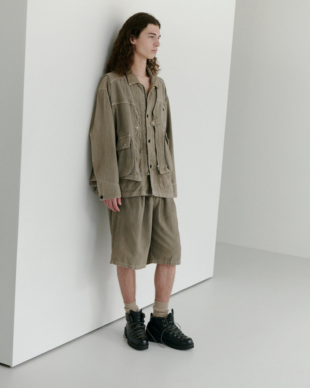 完売品　アンセルム　C/R DUCK SHORT PANTS GREIGE 1 ANCELLM / C/R Duck Short Pants (Greige) – Tree and Branch