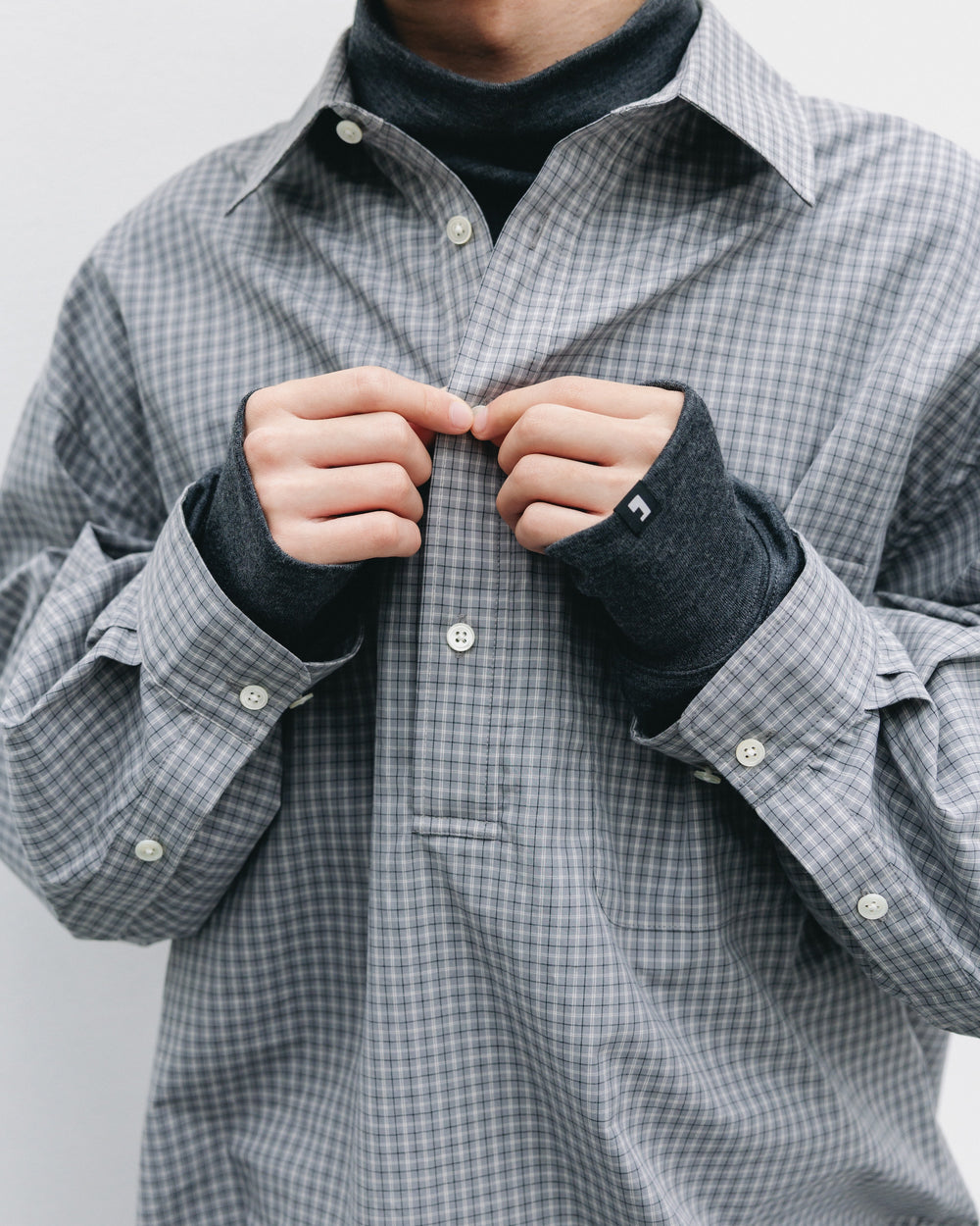 CLESSTE / Mini Plaid L/S Pullover Shirt (Gray)