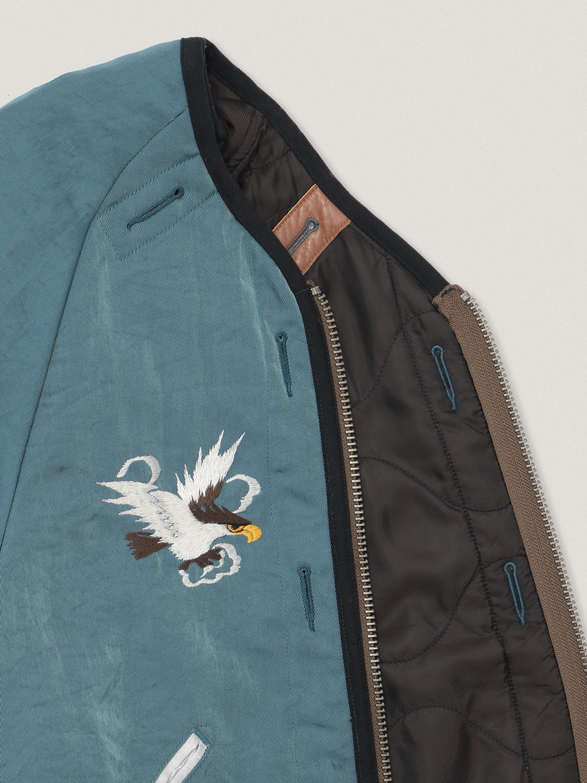 ELEPHANT TRIBAL FABRICS / Reversible Chiba Jan (Sax x Brown)
