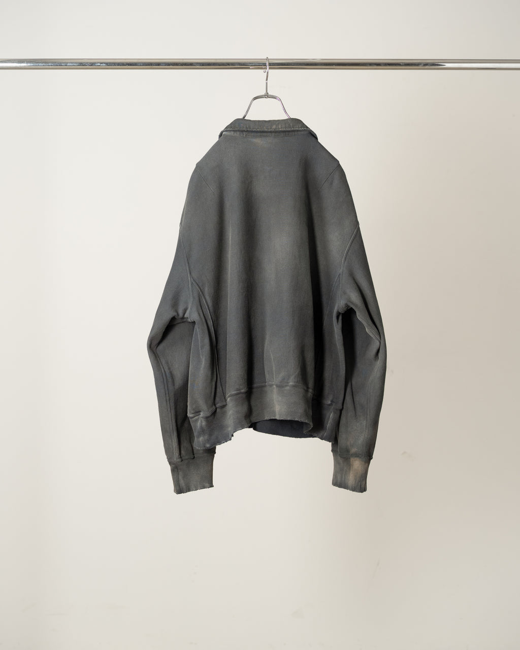 ANCELLM / Fleece-Lined Sweat Pullover (Black)