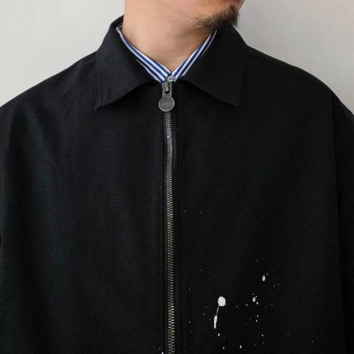 SHINYAKOZUKA / His Work Blouse With Powderfall (Black)