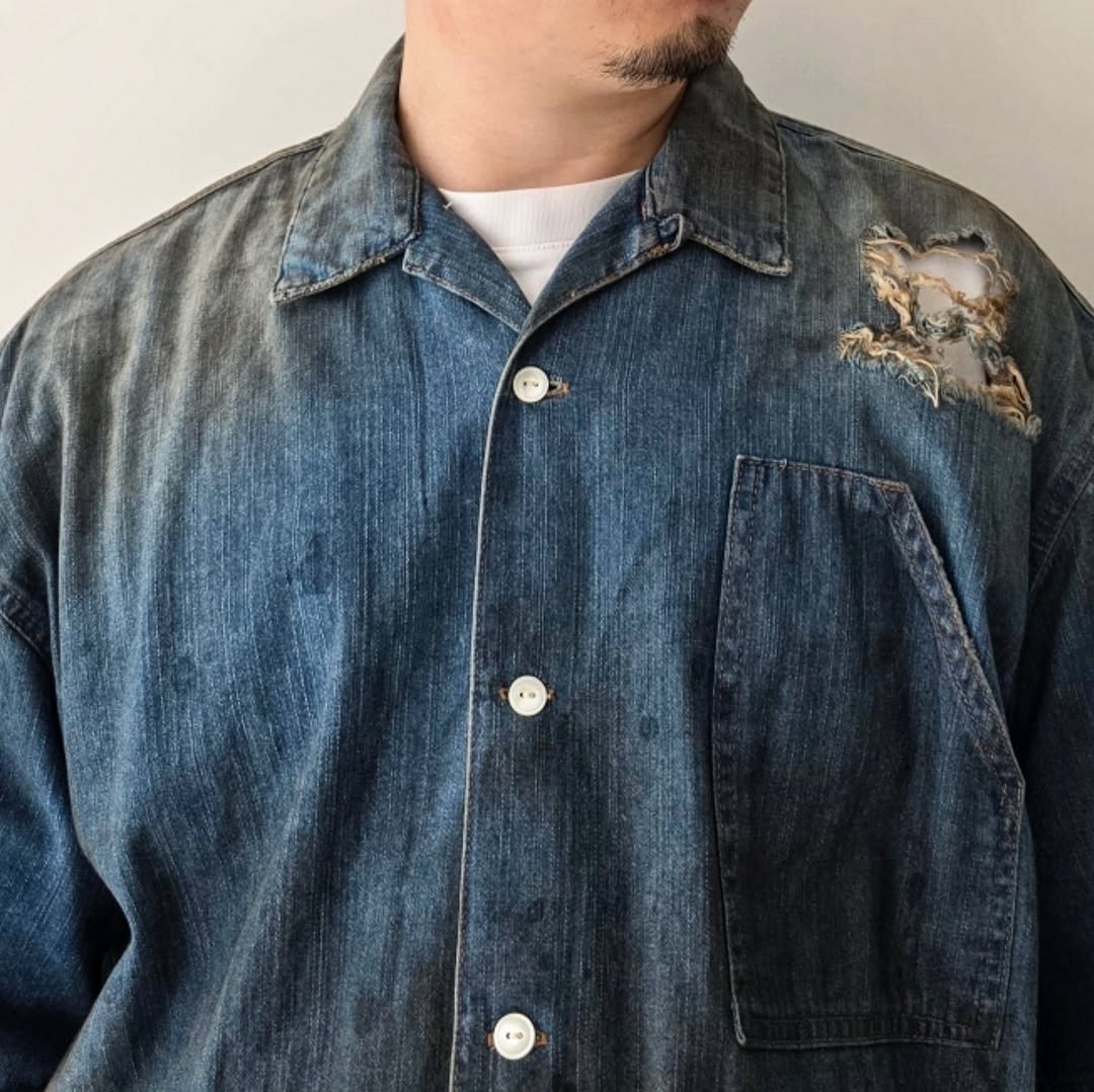DISCOVERED / Short Sleeve Denim Shirts (Indigo)