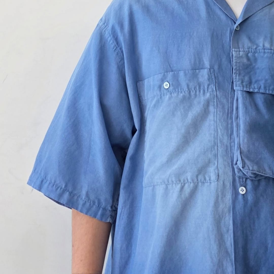 THE JEAN PIERRE / Fade Silk BETA SS Shirt (Fade Sax)
